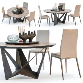 Sattelan italia skorpio round table arcadia chair